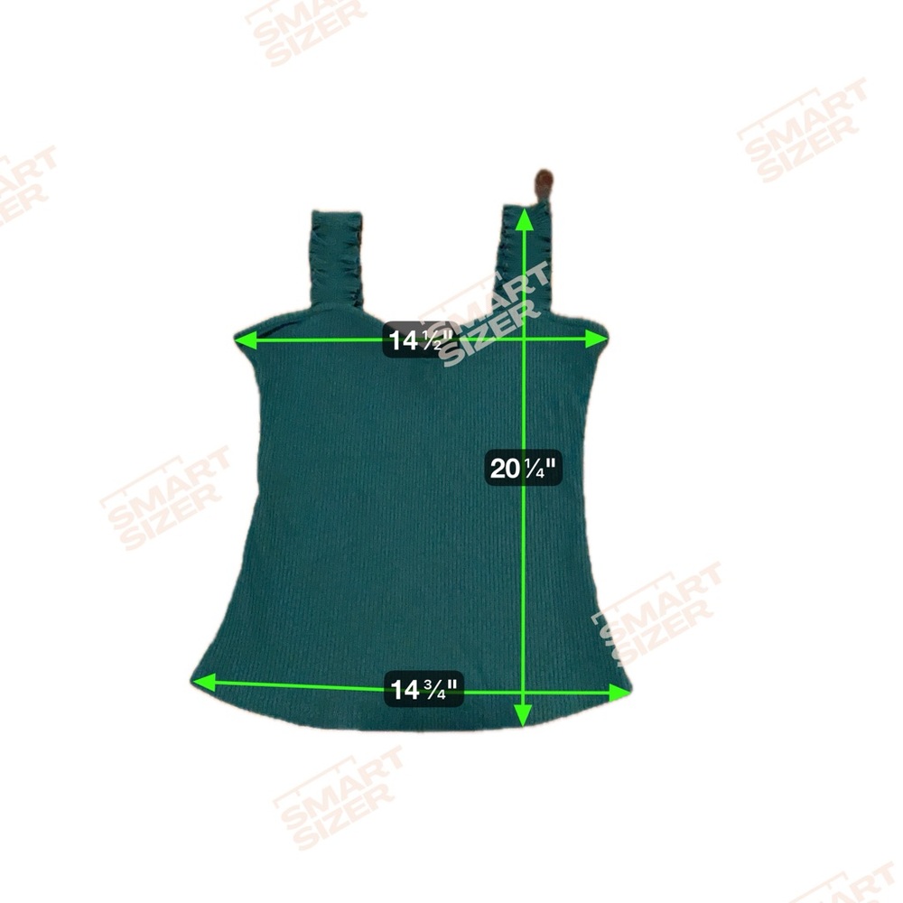 High Roller Ruffle Strap Ribbed Knit Tank Dark Green - Picture 4 of 4